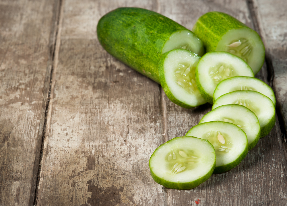 Feldgurke aufgeschnitten