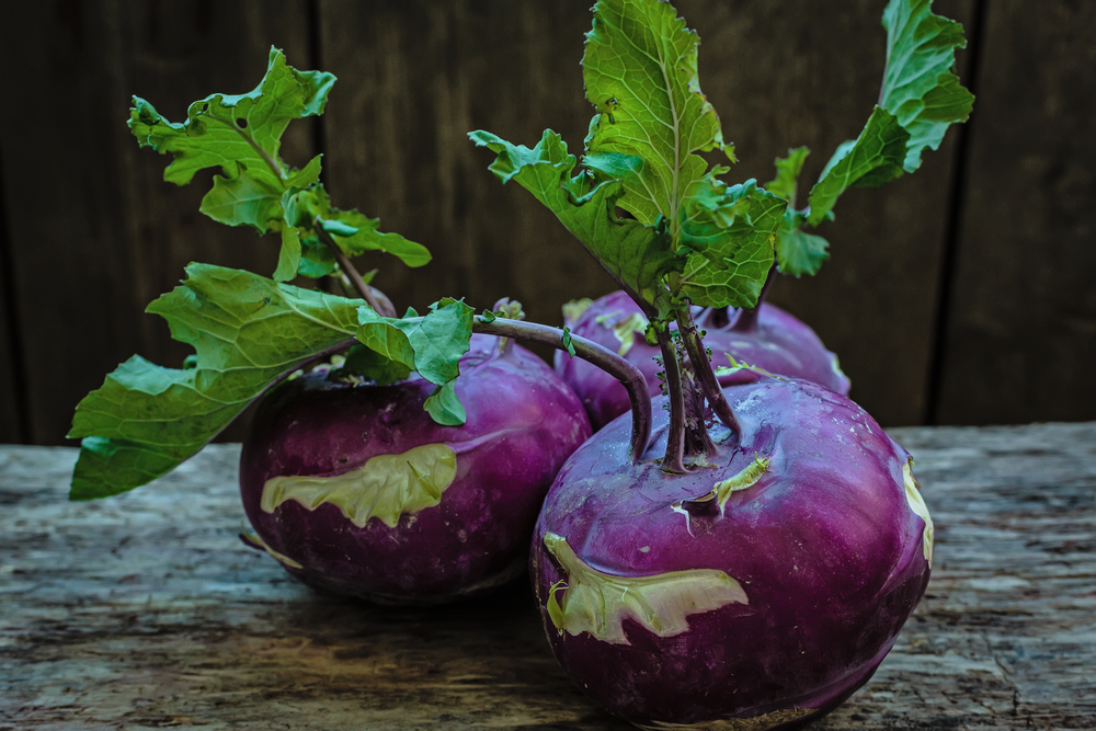 Kohlrabi blau