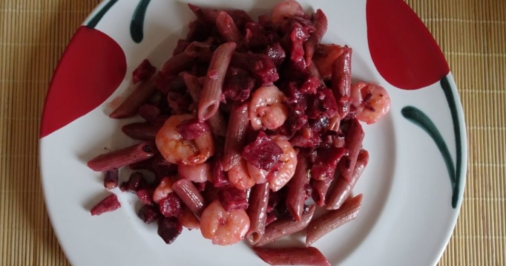 Angelikas Rote Nudeln mit Shrimps